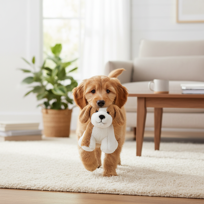 Soft Plush Puppy Toy for Gentle Indoor Play
