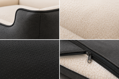 Orthopedic Memory Foam Dog Bed, Removable Cover, Non-Slip Base