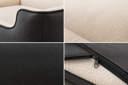 Orthopedic Memory Foam Dog Bed, Removable Cover, Non-Slip Base