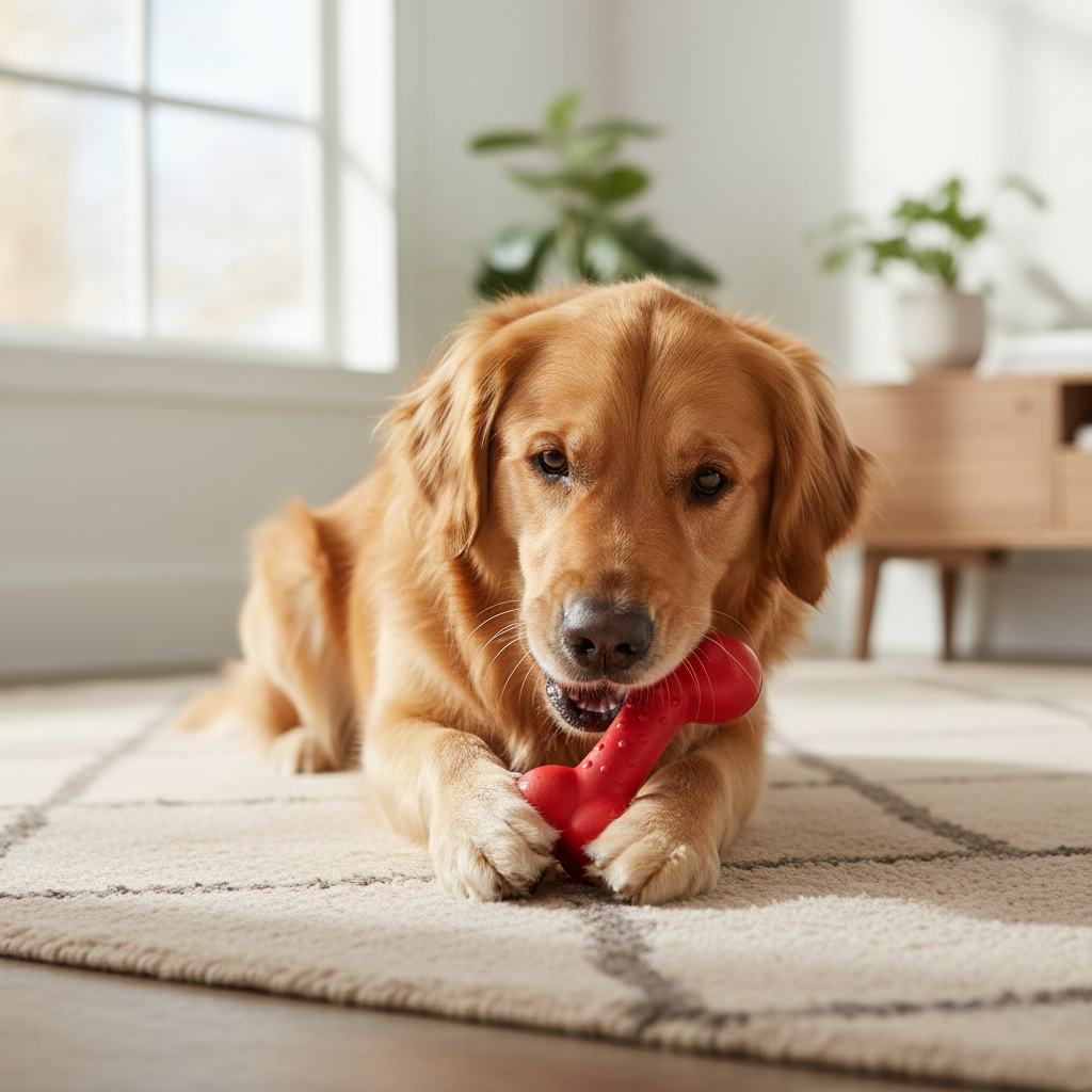 Rubber Dog Bone Toy for Everyday Chewing