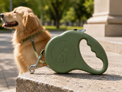 Retractable Dog Leash, Heavy-Duty Extendable Lead with Brake & Lock