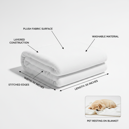 Soft Washable Pet Blanket for Resting Comfort