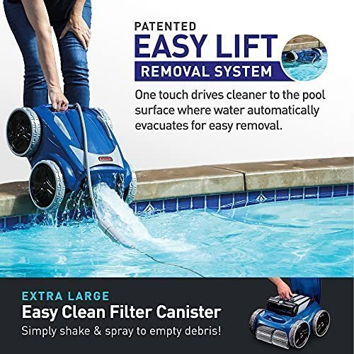 Polaris 9650iQ Sport Robotic Cleaner, Automatic Vacuum for InGround Pools up to 60ft, Smart App, WiFi, Amazon Alexa, 70ft Swivel Cable w/Strong Suction & Easy Access Filter Canister - Image 3