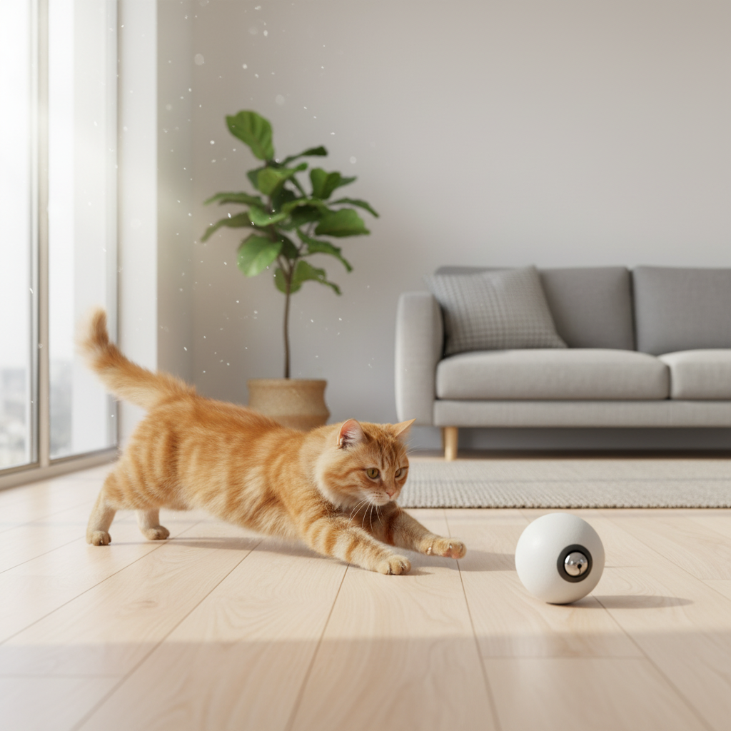 Rolling Cat Ball Toy with Bell Insert - Image 2