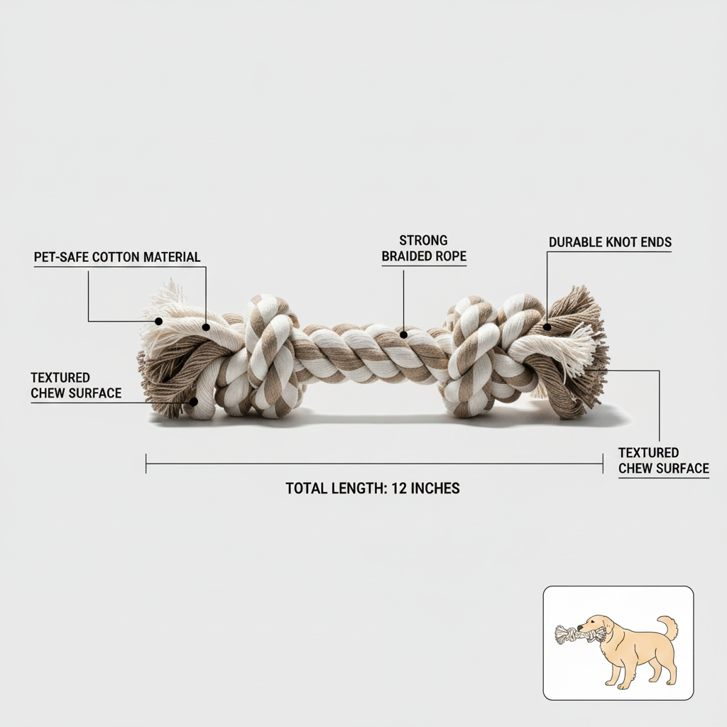 Braided Rope Dog Chew Toy for Daily Tug Play - Image 11