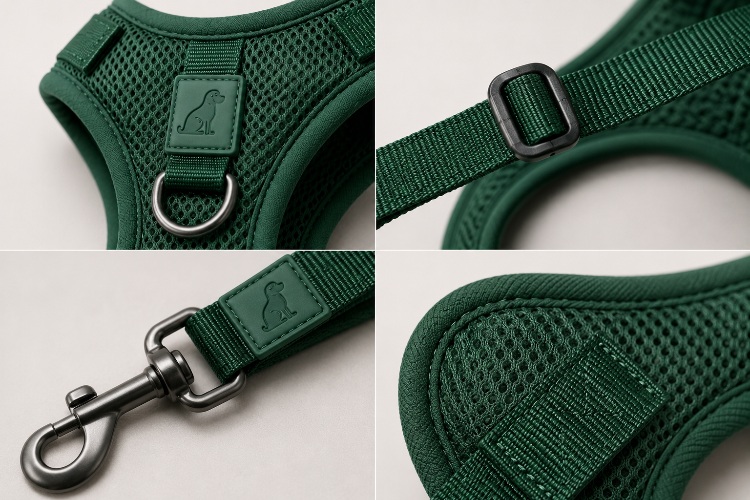 Breathable Dog Vest Harness Set, Adjustable Soft Mesh Harness with Leash & Collar - Image 15
