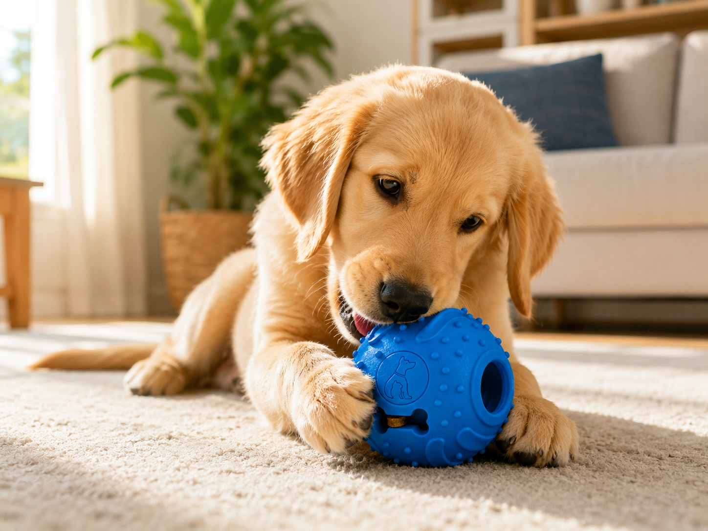 Rubber Treat Dispensing Dog Ball, Durable Interactive Chew Toy - Image 9