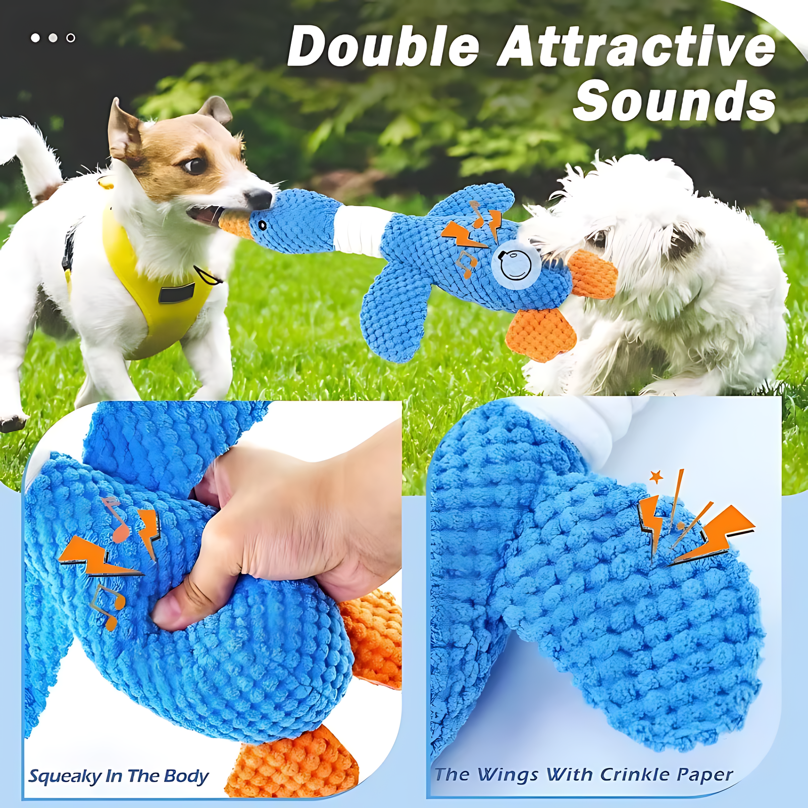 Interactive Plush Dog & Cat Toy – Squeaky Durable Chew Toy - Image 3