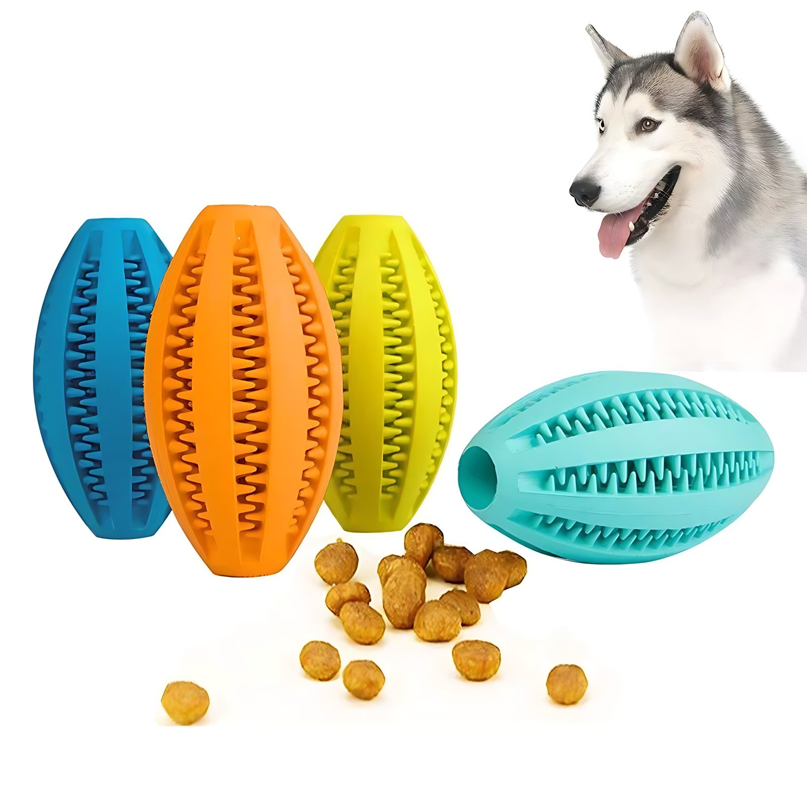 Rubber Treat Ball for Dogs – Interactive Chew Toy - Image 4