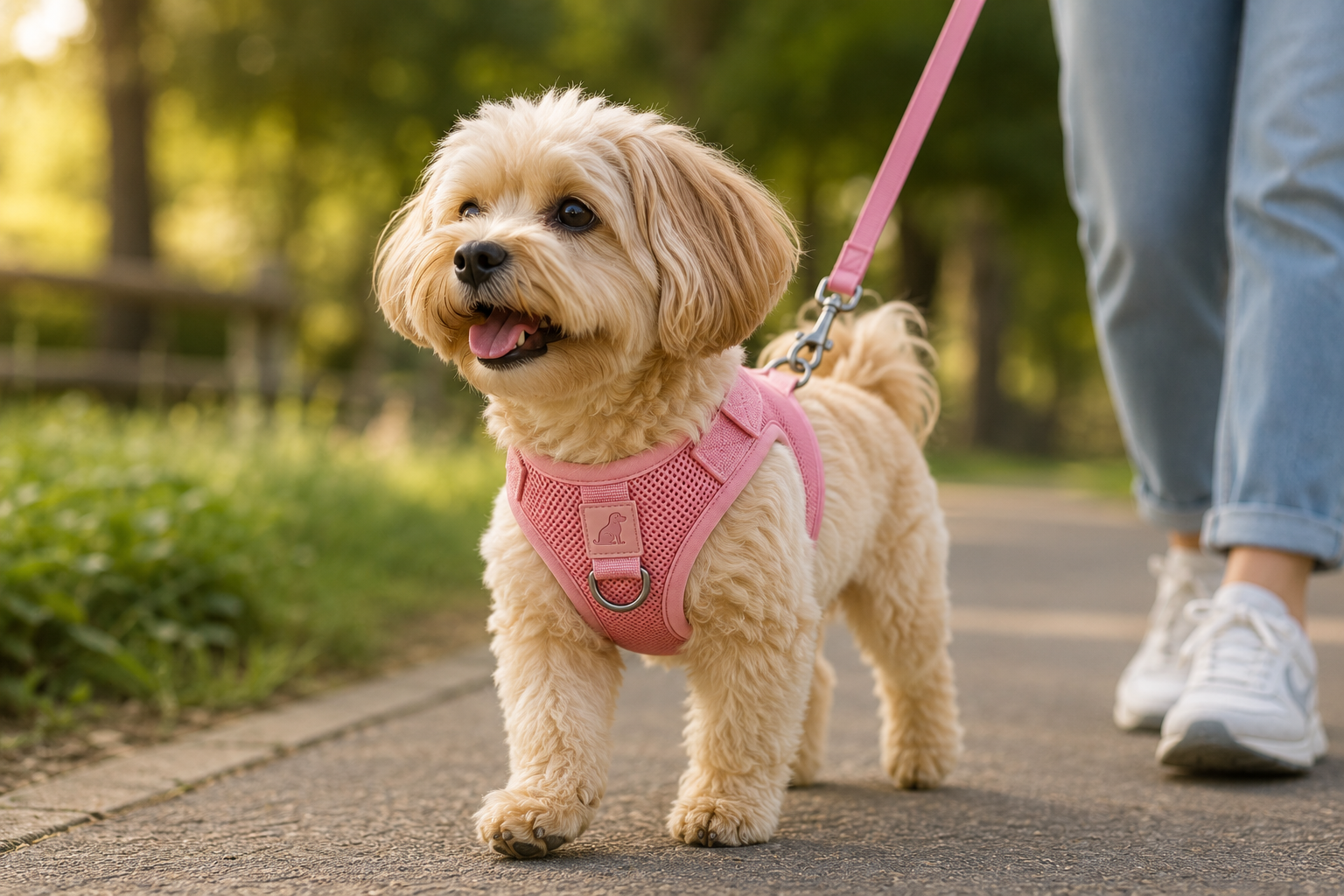 Breathable Dog Vest Harness Set, Adjustable Soft Mesh Harness with Leash & Collar - Image 26
